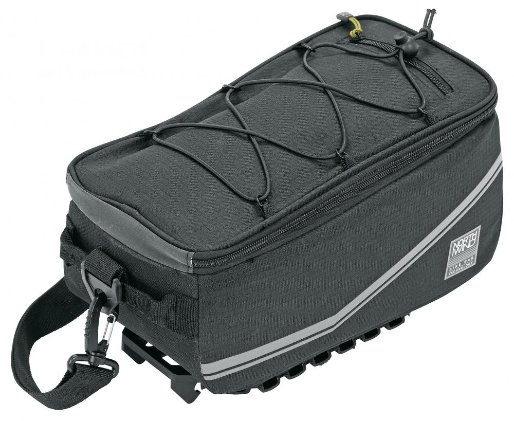 Northwind Smartbag Pure Fahrradtasche 6 Liter schwarz, MonkeyLoad-T kompatibel, wasserdicht, mit Regenhülle, Reflexelementen, Innenfächern und robuster Verarbeitung.