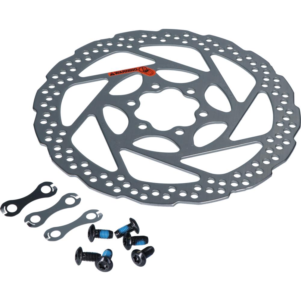 SHIMANO SM-RT56 160mm 6-Loch Fahrrad-Bremsscheibe mit Montagematerial.