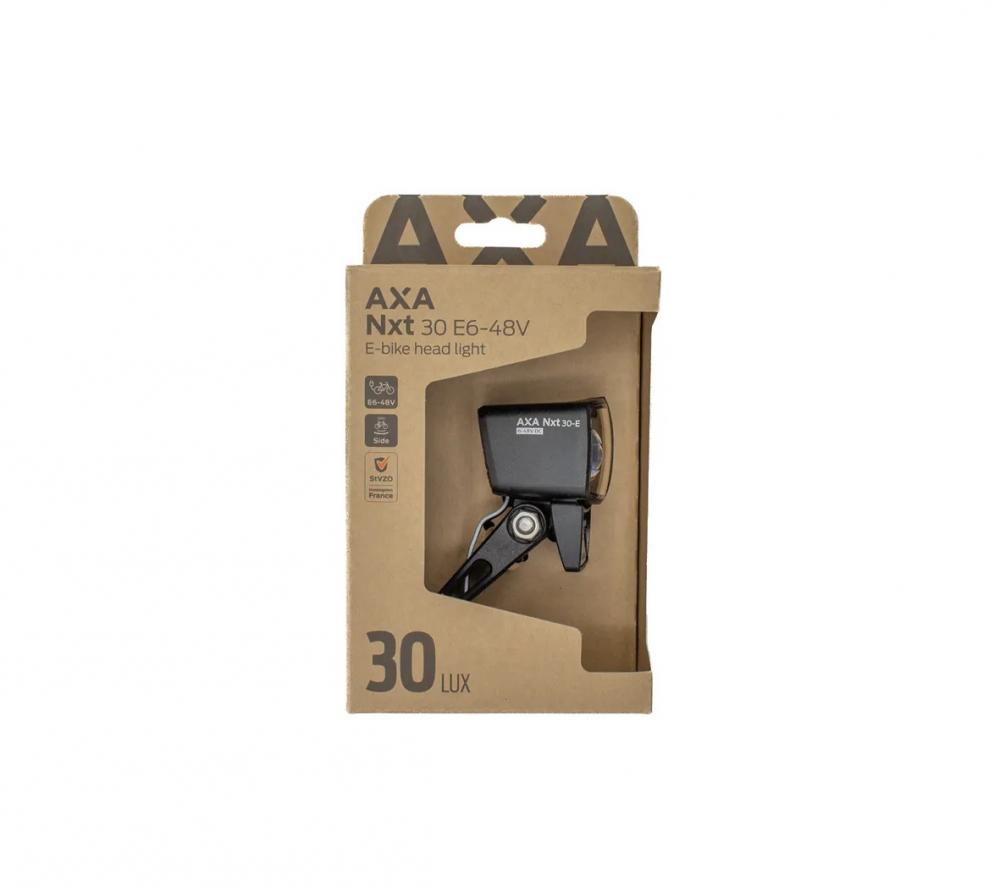 AXA Nxt 30 LED E-Bike Scheinwerfer - 30 Lux Frontlicht mit Tagfahrlicht