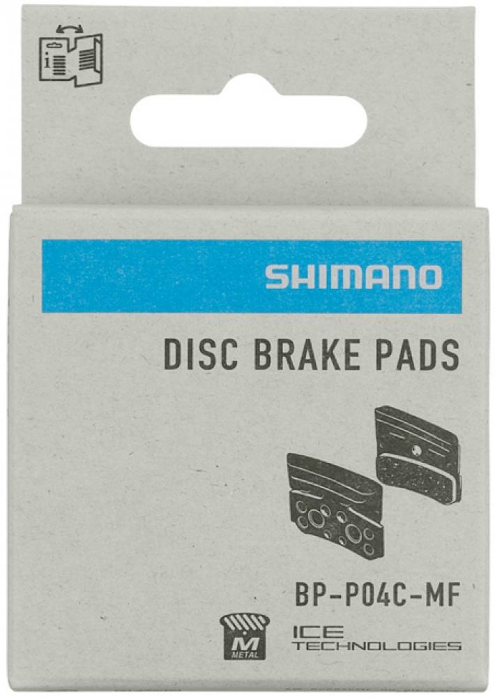 SHIMANO Scheibenbremsbelag P04C-MF Metall mit Kühlrippen - maximale Bremskraft und Hitzestabilität