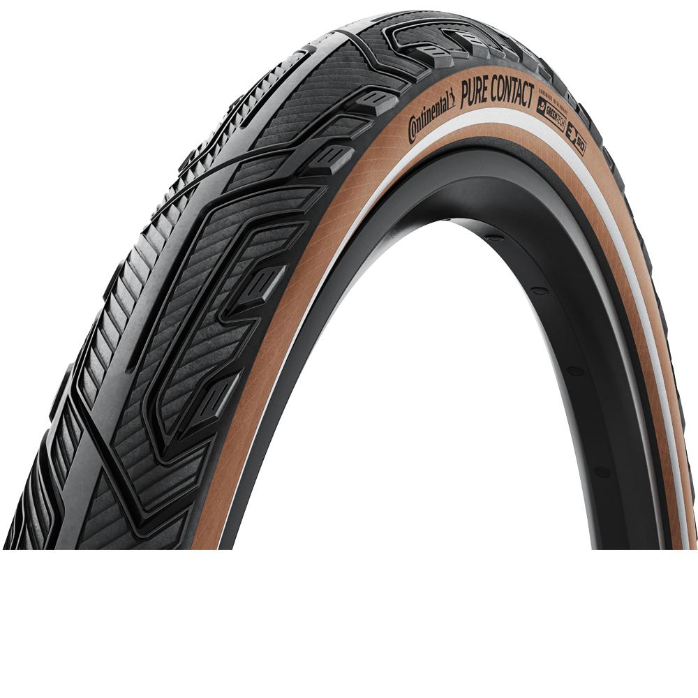 Continental Pure CONTACT Faltreifen 27.5x2.00" schwarz/braun mit Profil und E50 Pannenschutz.