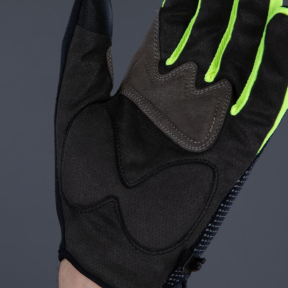 CHIBA Gel Performer - Radhandschuhe XS schwarz/neongelb, gelgepolstert, atmungsaktiv