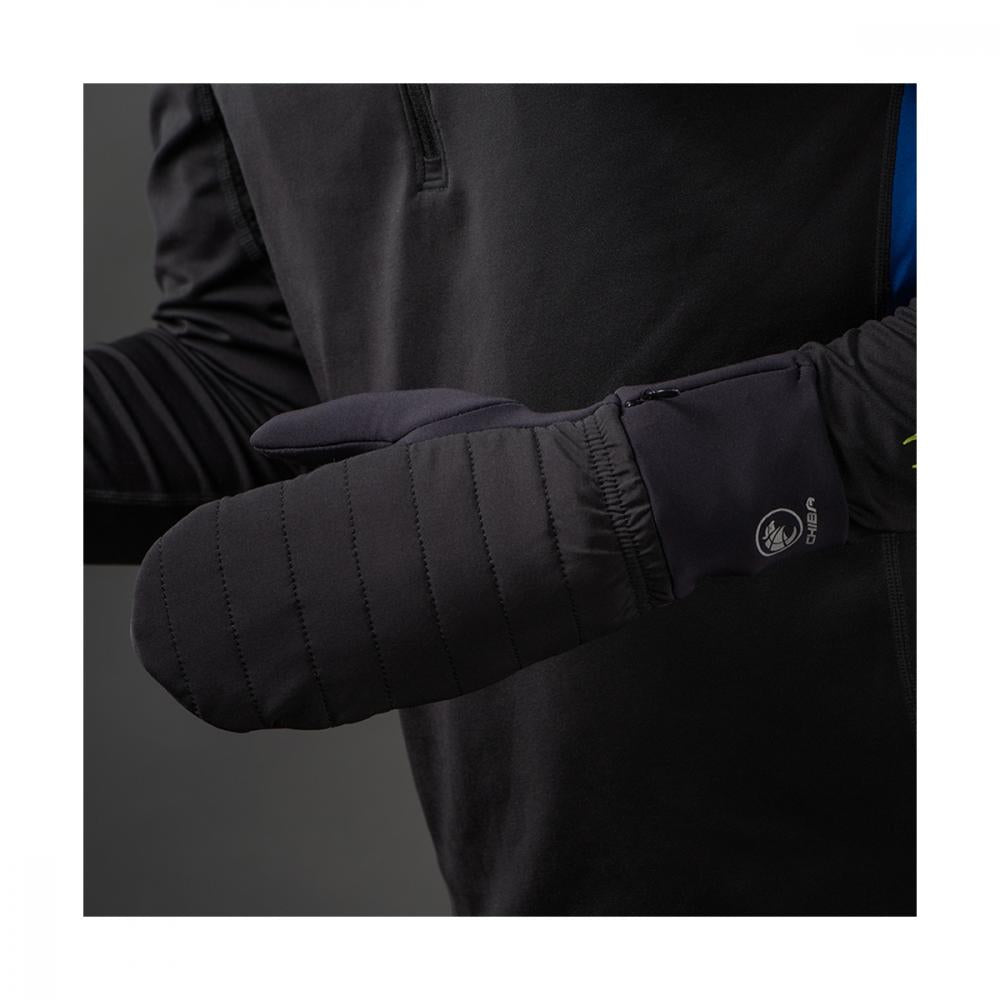 CHIBA Overflap - Radhandschuhe L schwarz, Primaloft Gold, warm & winddicht