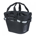 Basil City Tasche Classic CarryAll Front schwarz, abnehmbarer Fahrradkorb ohne Halterung mit Griffen, 28x37x26cm.