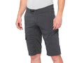 100% Ridecamp Short 34" charcoal - leichte MTB-Shorts für lange Trail-Tage
