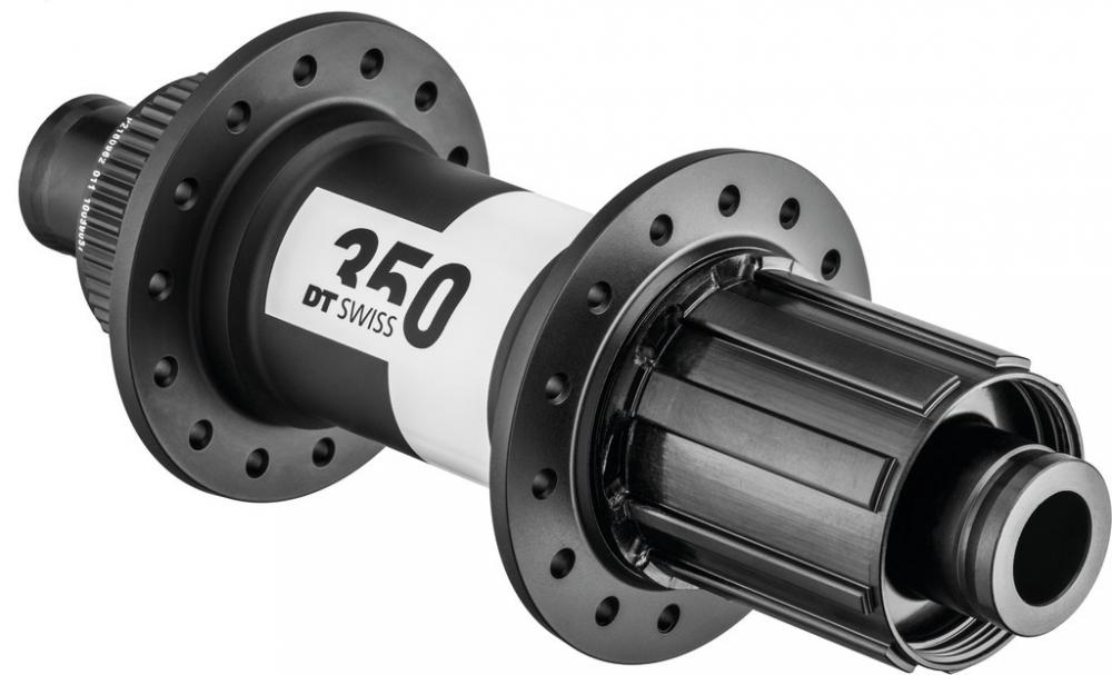 DT Swiss 350 Classic MTB Hinterradnabe, schwarz, 28 Loch, robust, mit Direktantrieb.