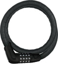 ABUS Tresorflex 6615C/120/15 SCMU Spiralkabelschloss - 120 cm, Ø15 mm, Sicherheitslevel 5, schwarz