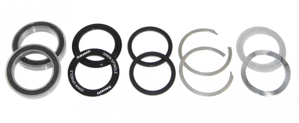 Truvativ SRAM BB30 Innenlager Set 68/73mm: Lager, Spacer, Wellring. Leicht und steif für Fahrradrahmen.