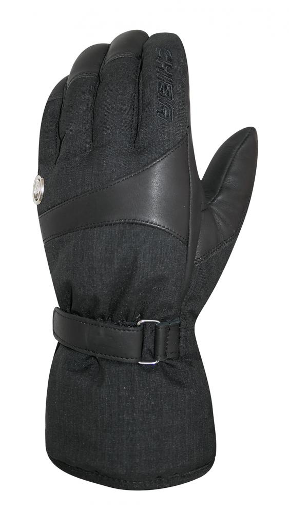 CHIBA St. Moritz - wasserdichte Winter-Radhandschuhe, schwarz, Gr. 7