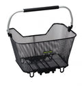 Racktime Bask-it Deluxe Fahrradkorb schwarz, 23L, Snapit-System, gummierter Griff, ideal für Einkäufe.