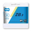 KMC Z8.3 EPT 8-fach Fahrradkette silber, langlebig, rostgeschützt. 7.3mm Pinlänge.