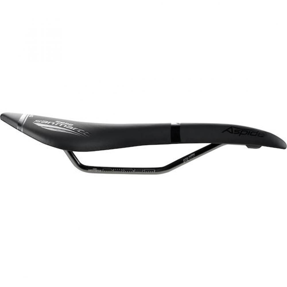 Selle San Marco Sattel Aspide Racing 142 x 277 mm Schwarz - leichter Rennradsattel mit Top-Komfort