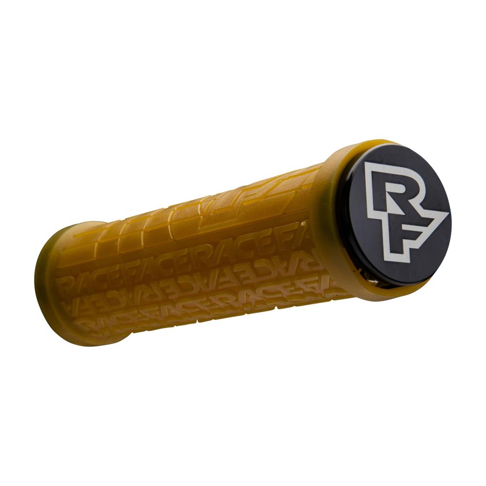 Race Face Grippler Lock-On Griff 30mm, gum braun, mit RF-Logo.