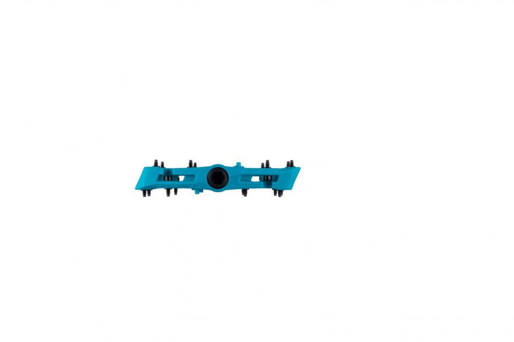 Race Face Chester Small Plattform-Pedal, turquoise - robustes MTB-Flatpedal der aktuellen Generation
