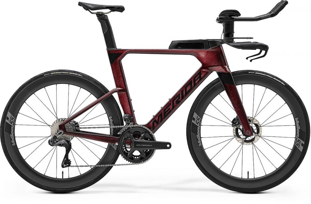 Merida TIME WARP TRI Limited IV1 S BURGUNDY RED(BLACK) - aerodynamisches Triathlonrad