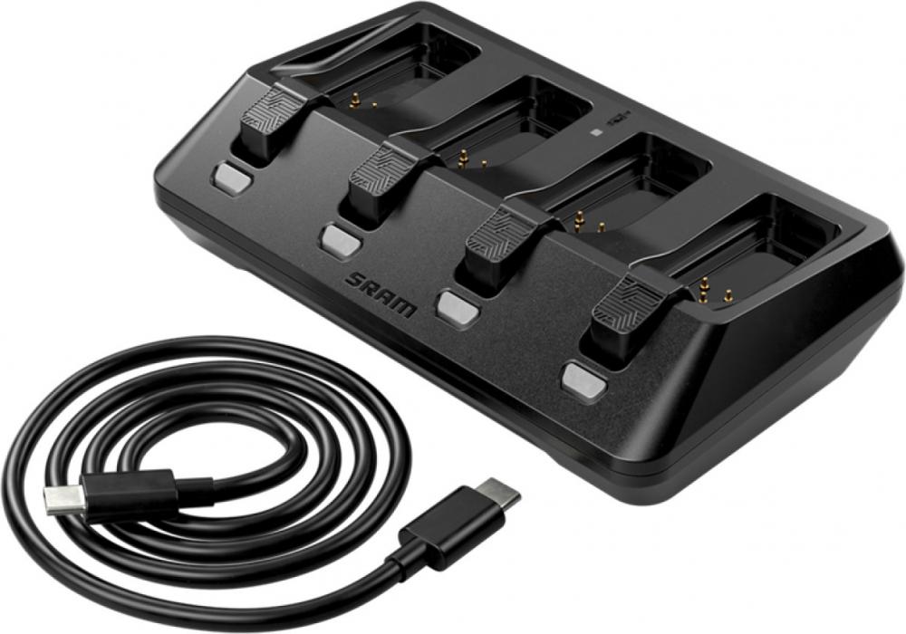 SRAM Ladegerät für 4 Batterien AXS - Schnellladegerät für mehrere Akkus gleichzeitig