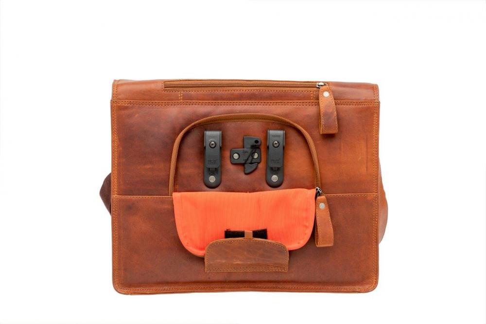 New Looxs Radtasche Fellini Leather Cognac 15 Zoll - elegante Business-Bike-Tasche