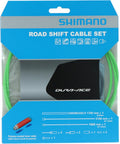SHIMANO Schaltzug-Set Road polymerbeschichtet Grün - präzise Schaltperformance, Grün