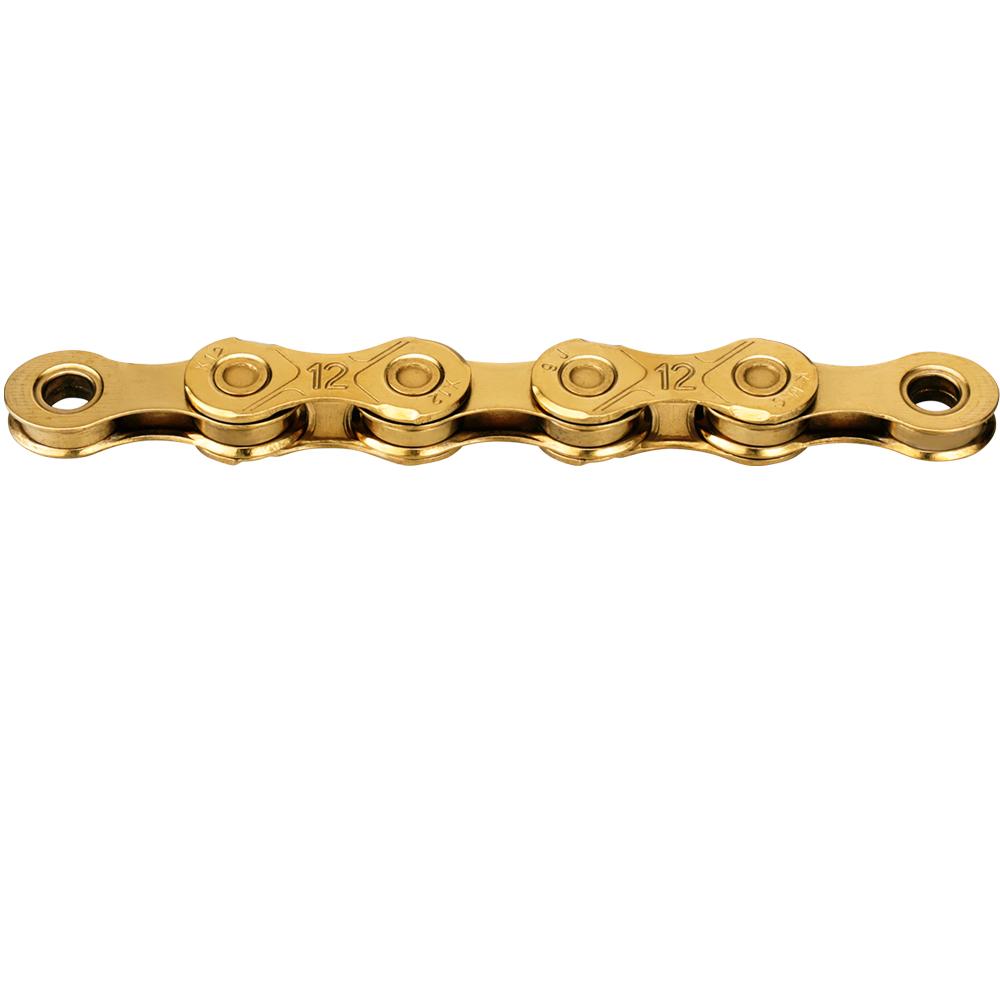 KMC X12 Ti-N Fahrradkette 12-fach 126 Glieder Gold - Gewachste Titan-Nitrid-Beschichtung