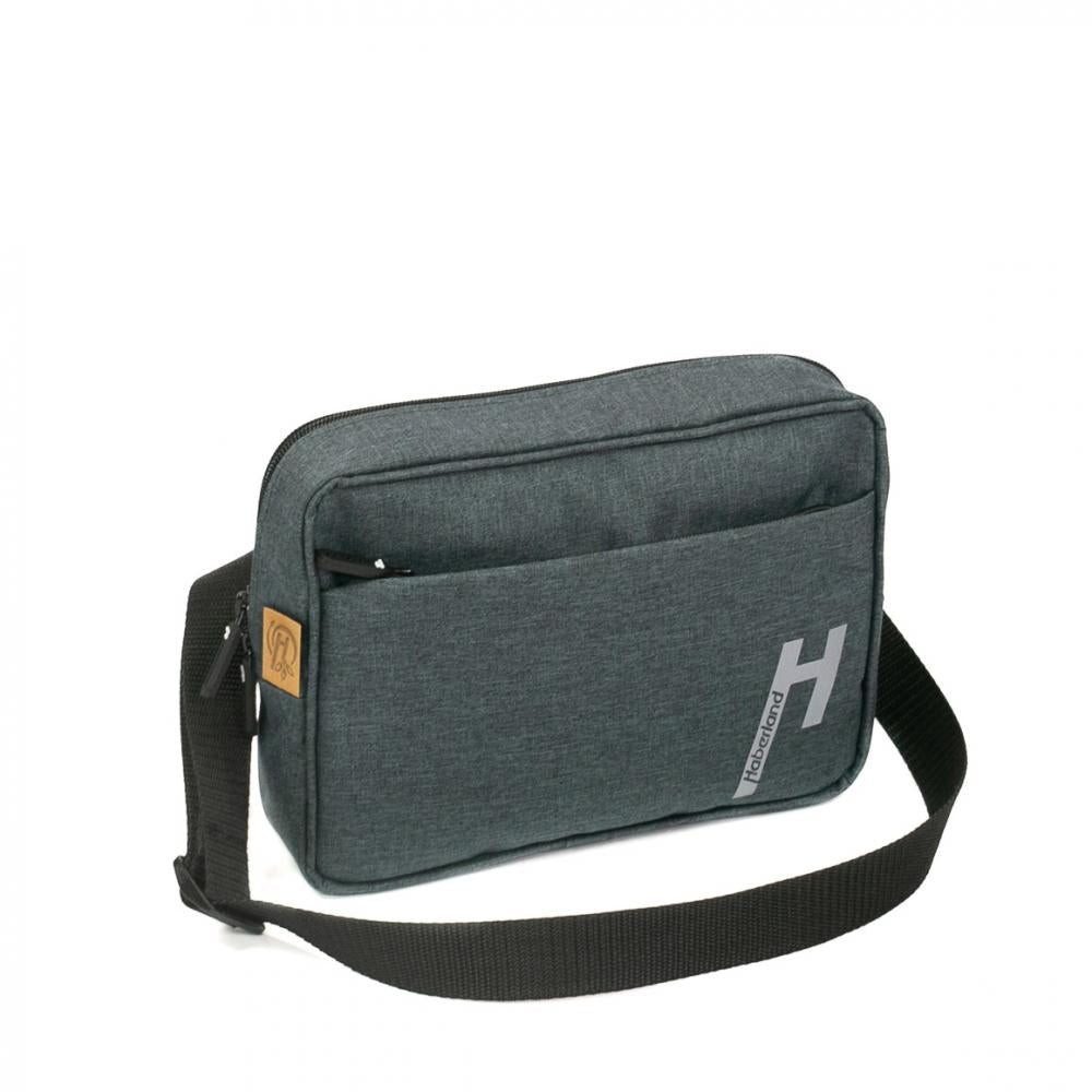 Haberland Lenkertasche Lifestyle anthrazit/reflex - stilvolle E-Bike-Lenkertasche aus recyceltem PET