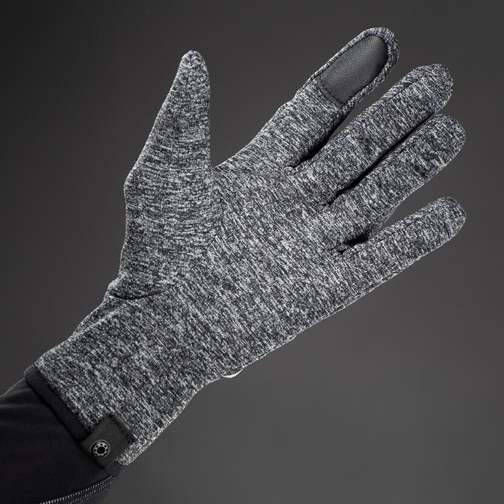 CHIBA New York Marathon - Thermostretch Radhandschuhe dunkelgrau, M, Touchfunktion