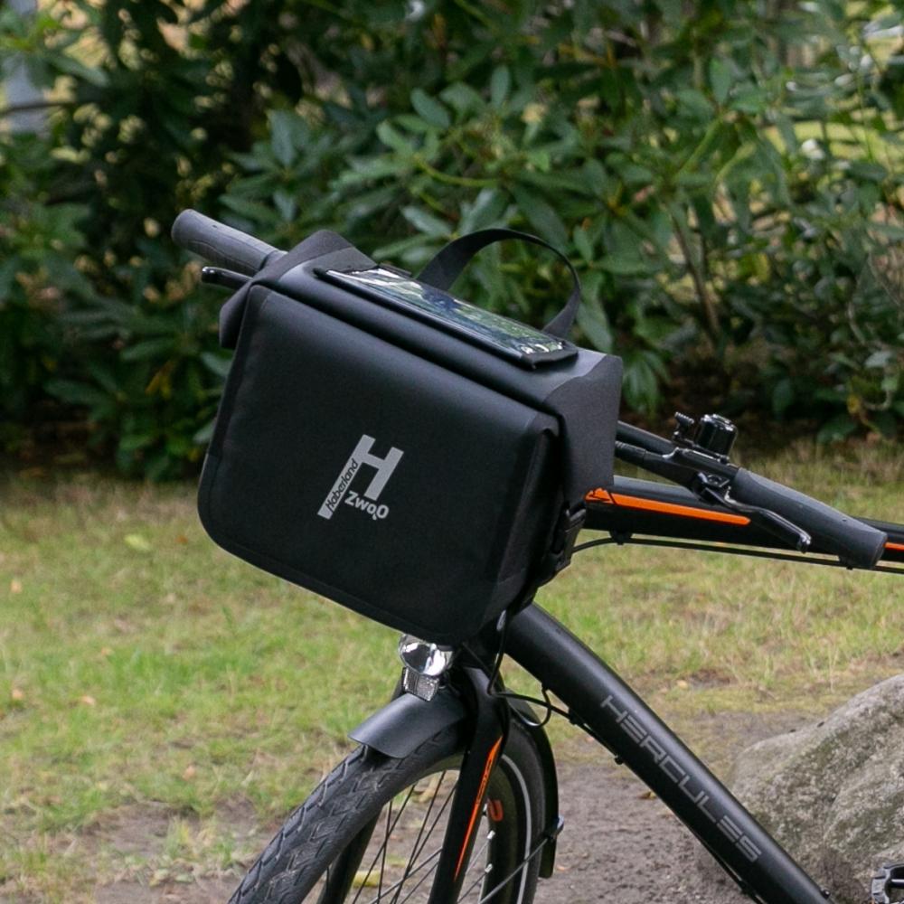 Haberland Lenkertasche H2O schwarz wasserdicht - robuste Lenkertasche mit KLICKfix