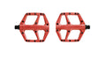 Look Trail Fusion Plattformpedale rot, Composite-Pedalkörper & Chromoly-Achse, 107×105 mm, 8 austauschbare Pins pro Seite,1 Paar