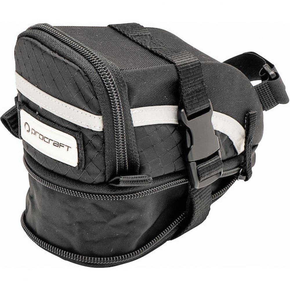 Procraft Satteltasche Maxi II 1,4 L schwarz - robuste, wasserabweisende Rahmentasche