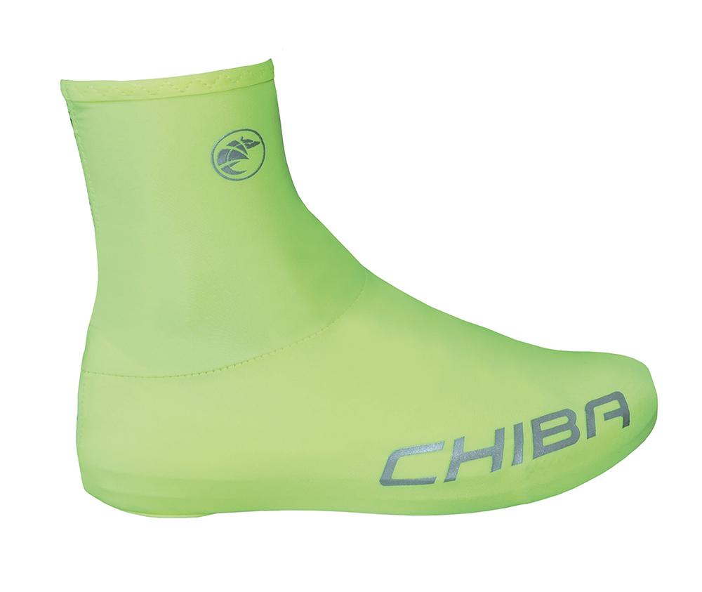 CHIBA Rennrad Überschuh - neongelb, S, atmungsaktiv, elastisch, mit Reißverschluss
