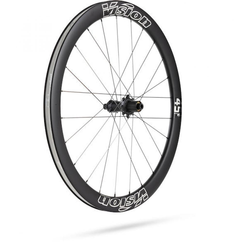 Vision Laufradsatz Metron 45 SL Disc 622x21x45 mm Schwarz/silber - aerodynamischer Carbon-Performance-Laufradsatz