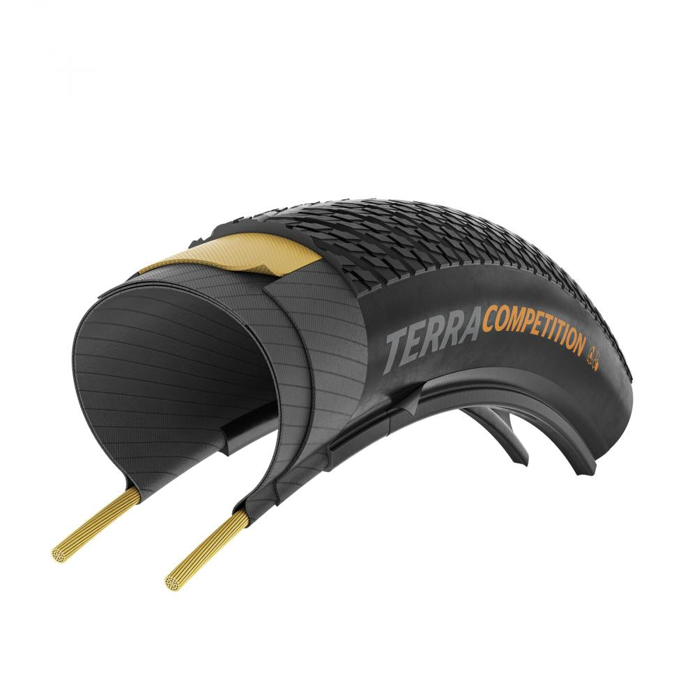 Continental Terra Competition 700x45C Schwarz-Transparent - Gravel-Faltreifen mit Pannenschutz