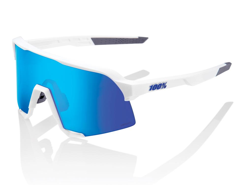 100% S3 - HiPER Mirror Lens unis Matte White - kontraststarke Performance-Sportbrille