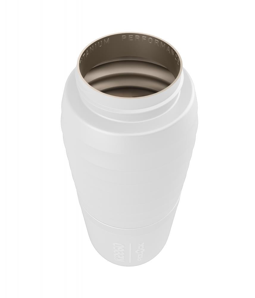 FIDLOCK TWIST bottle x KEEGO 600 with Logo FRONT + bike base set Weiß
