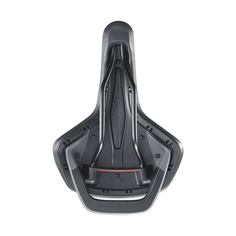 Selle Italia GT-5 L2 Sattel - City / E-Bike Sattel 180×250 mm, FeC-Alloy Gestell Ø7 mm, Lock-On Recycling System, reflektierender 3M-Einsatz, Tragegriff, schwarz