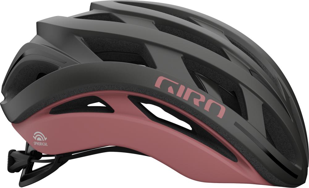 Giro Helios Spherical Helm, Matte Metallic Coal/Dusty Rose, L (59-63 cm), MIPS, Top-Belüftung, Roc Loc 5 Air, Ionic+ -Polster, Gravel & Rennrad