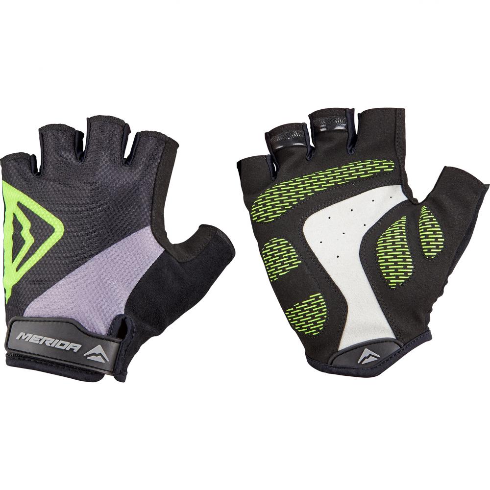 Merida Handschuhe CLASSIC schwarz/grün M Schwarz/grün - gepolsterte Radhandschuhe mit Top-Grip