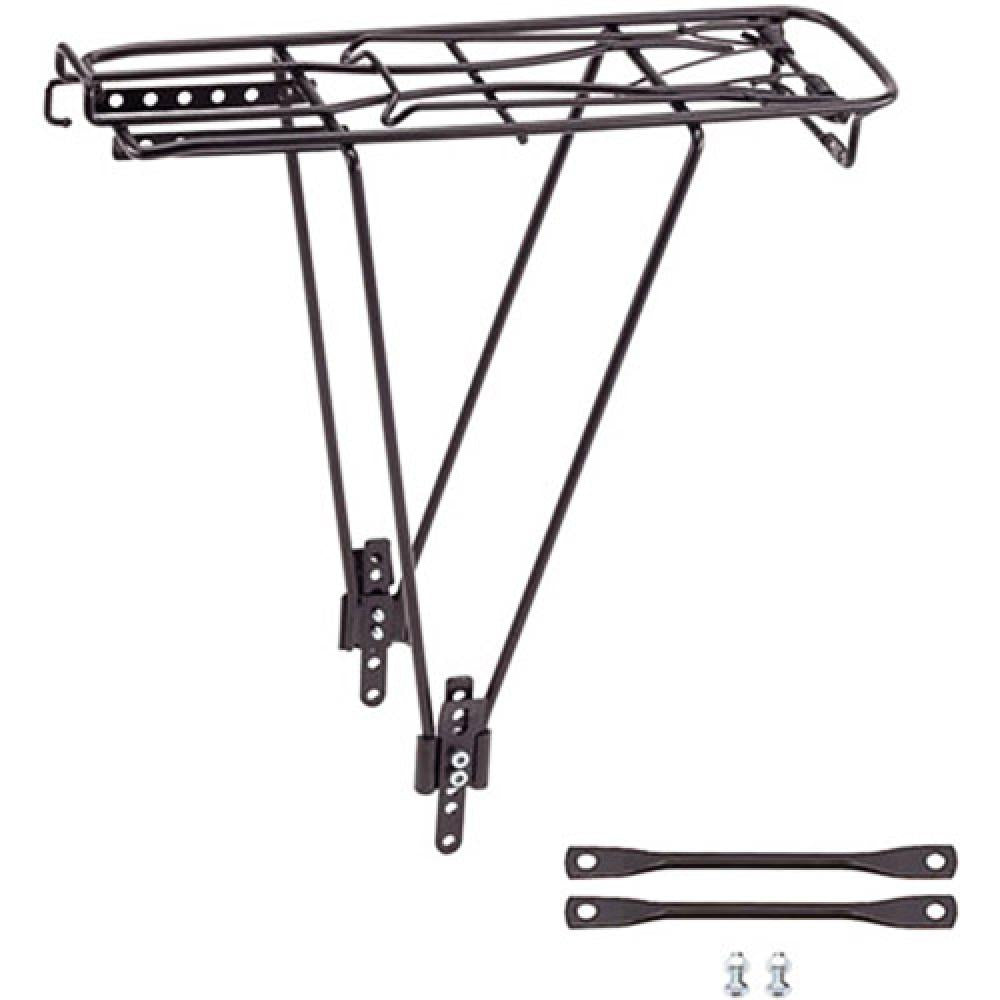 Point Gepäckträger 2 Bein Federklappe mit Pumpenhalter schwarz Stahl verstellbar 26-28 Zoll