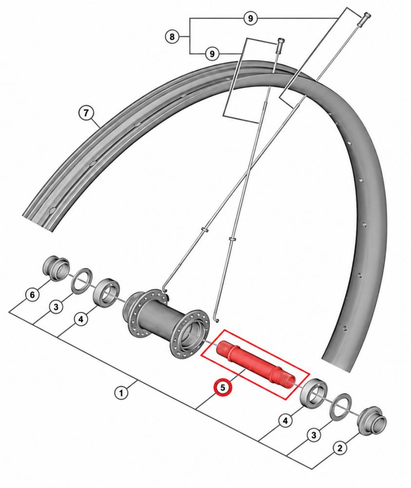 Shimano XTR / DEORE XT Nabenachse für HB-M9210-B und HB-M8210-B