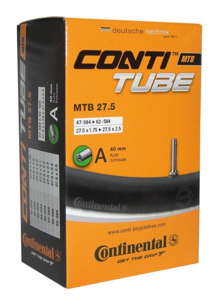 Continental MTB 27.5 Fahrradschlauch, pannensicherer Butyl-Schlauch, 27.5x1.75-2.4, AV 40mm