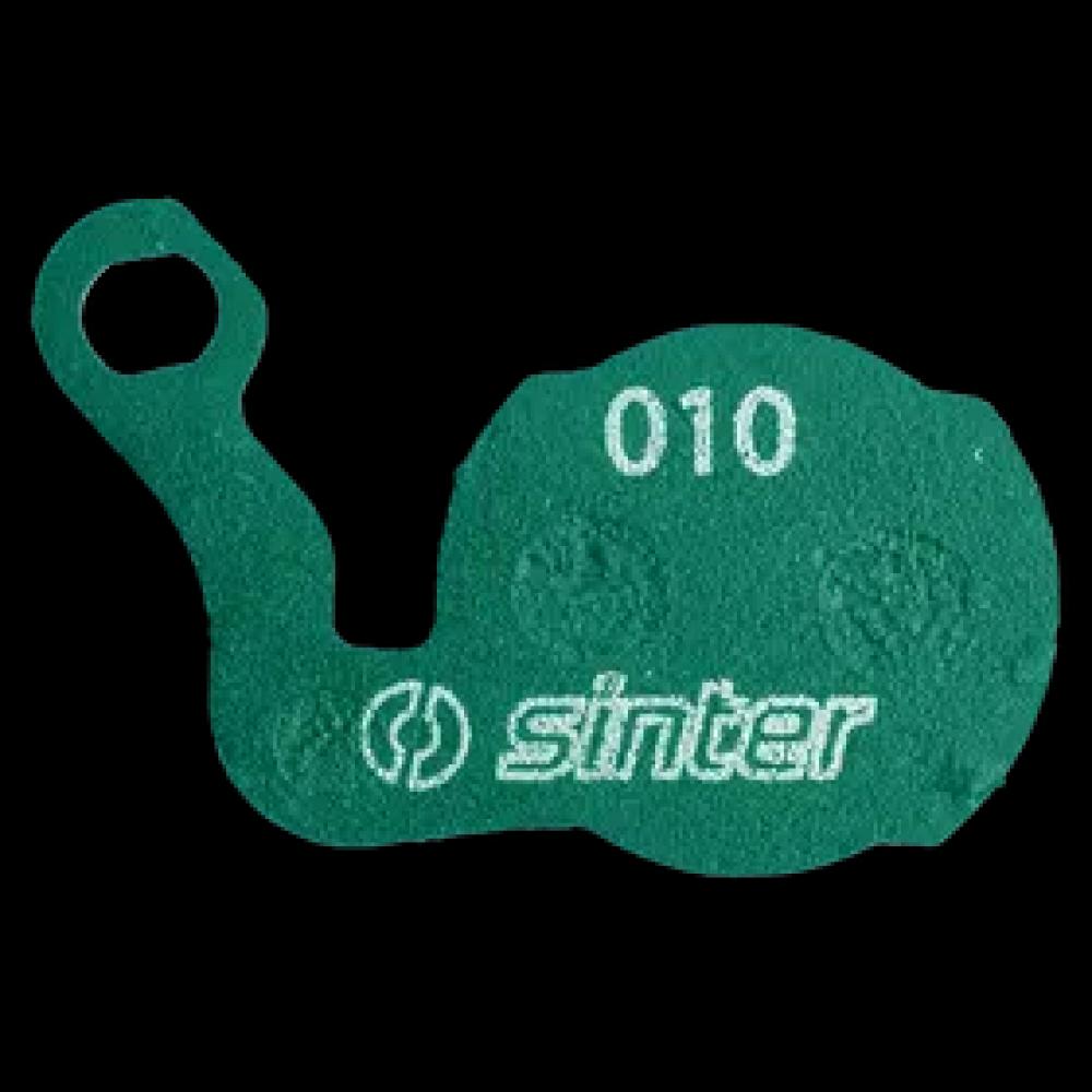 Grüner Sinter Scheibenbremsbelag 010 für Magura MTB Race, organisch.