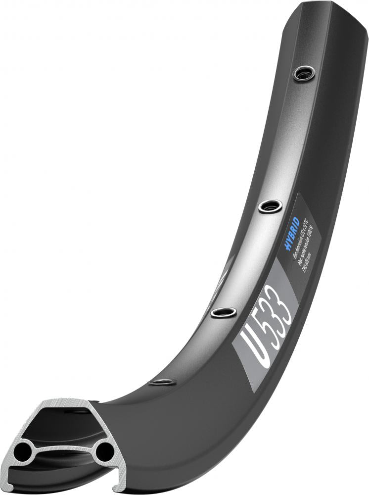 DT Swiss Felge Hybrid U 533 29" 28 Loch Schwarz - robuste E-Trekking-Felge