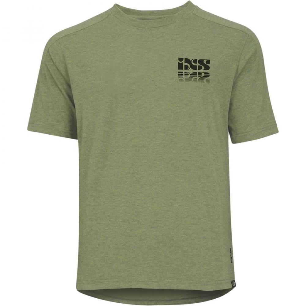IXS Sports Division iXS Flow Kids Mirror Tech Tee KM olive - funktionelles Kinder-Bikeshirt