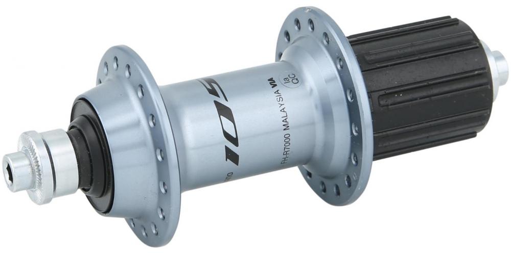 SHIMANO Hinterradnabe 105 FH-R7000 32 Loch Schnellspanner Silber