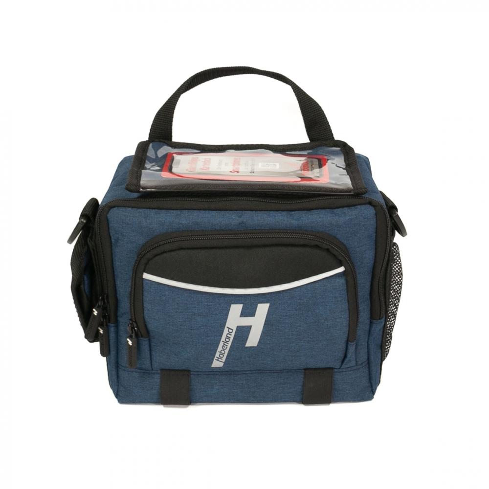 Haberland Lenkertasche 6l Bottle blau - praktische E-Bike-Lenkertasche mit KLICKfix