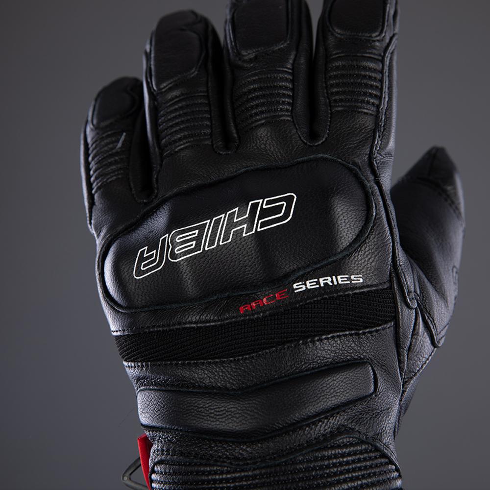 CHIBA Super Race - wasserdichte, winddichte Radhandschuhe, Größe 7, schwarz