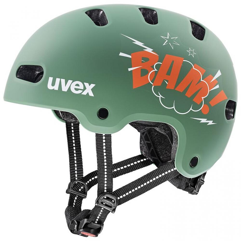 uvex kid 4 style bam moss green-papaya matt | 51-55
