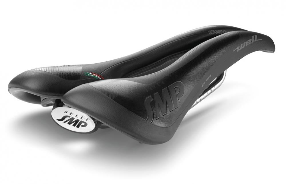 Schwarzer Selle SMP Well Gel Unisex Fahrradsattel 280x144mm