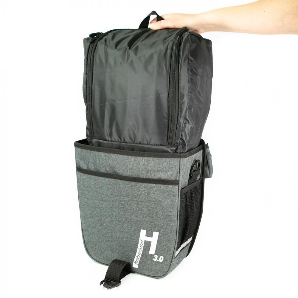 Haberland Einsatz für Einzel-/Doppeltaschen schwarz - mehr Ordnung auf Tour
