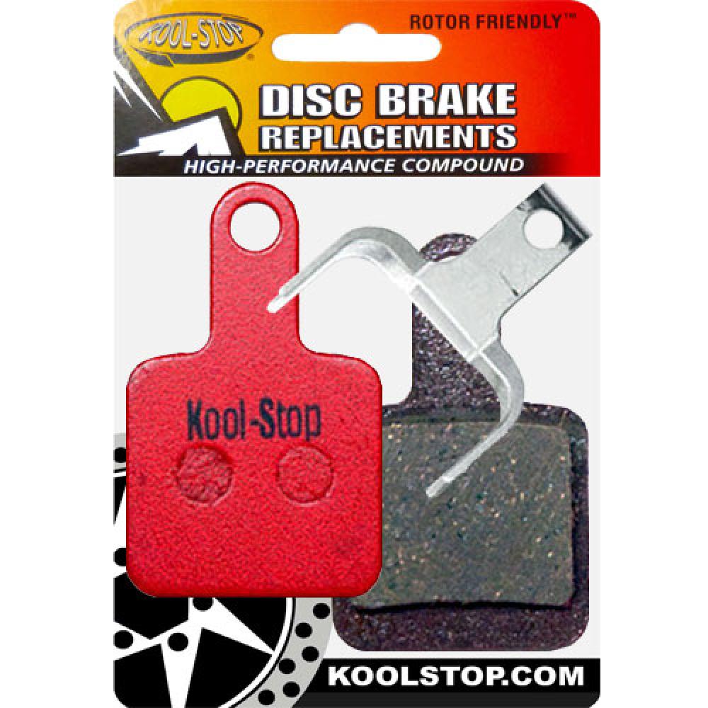 Kool Stop RE-D735 Scheibenbremsbeläge für TectroVolans, Auriga Twin/SUB/E-SUB, rot/schwarz mit Feder.