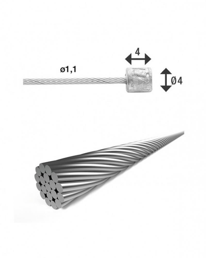XLC Schaltinnenzug Ø 1,1/ 3000mm 1 Nippel Ø4x4mm